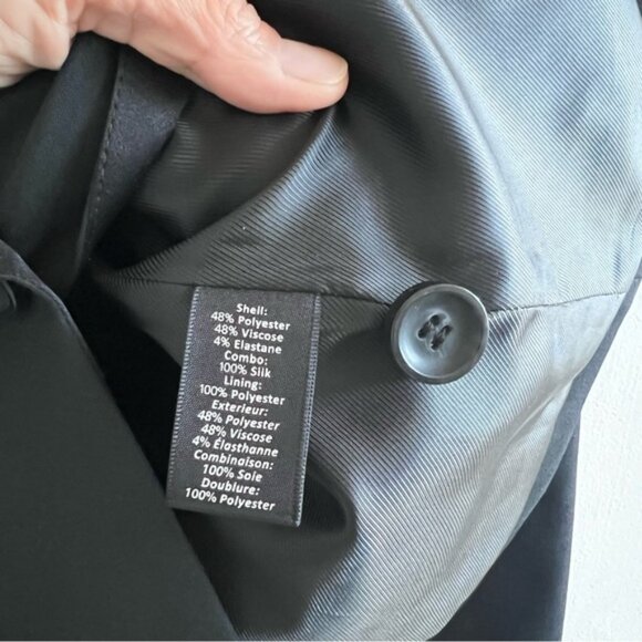 Elizabeth and James Silk Blend Tuxedo Blazer - Picture 9 of 11